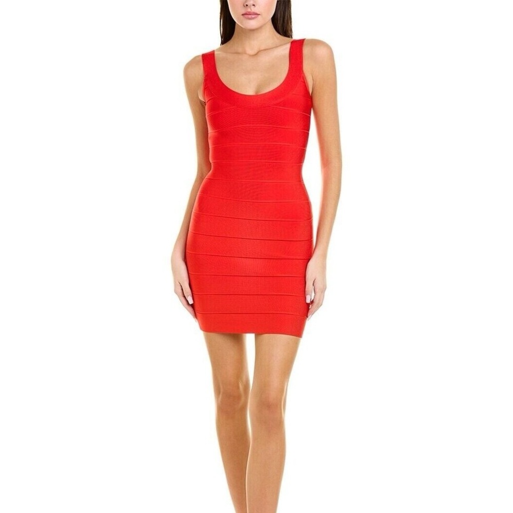Herve Leger Vibrant Red Mini Dress